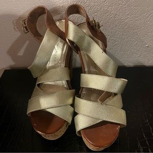 Gold Chinese Laundry sandals